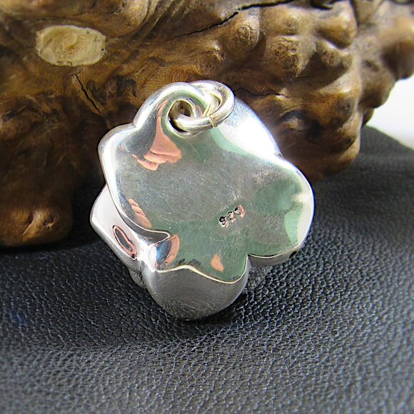 Solid 925 Sterling Silver 3D Chunky Rose Bloom Pendant, Royal Tudor Emblem - Picture 3 of 10